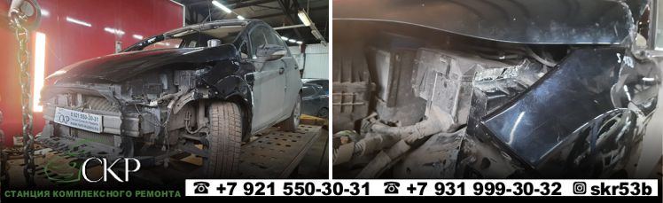 Восстановление передней части кузова Форд Фиеста (Ford Fiesta) в СПб - от компании СКР 