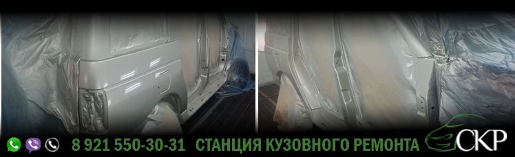 Ремонт правого борта Уаз Патриот в СПб в автосервисе СКР.