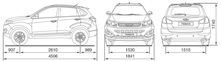 Размер чери. Tiggo 5 габариты. Chery Tiggo 4 габариты. Chery Tiggo габариты. Чери Тиго 4 габариты машины.